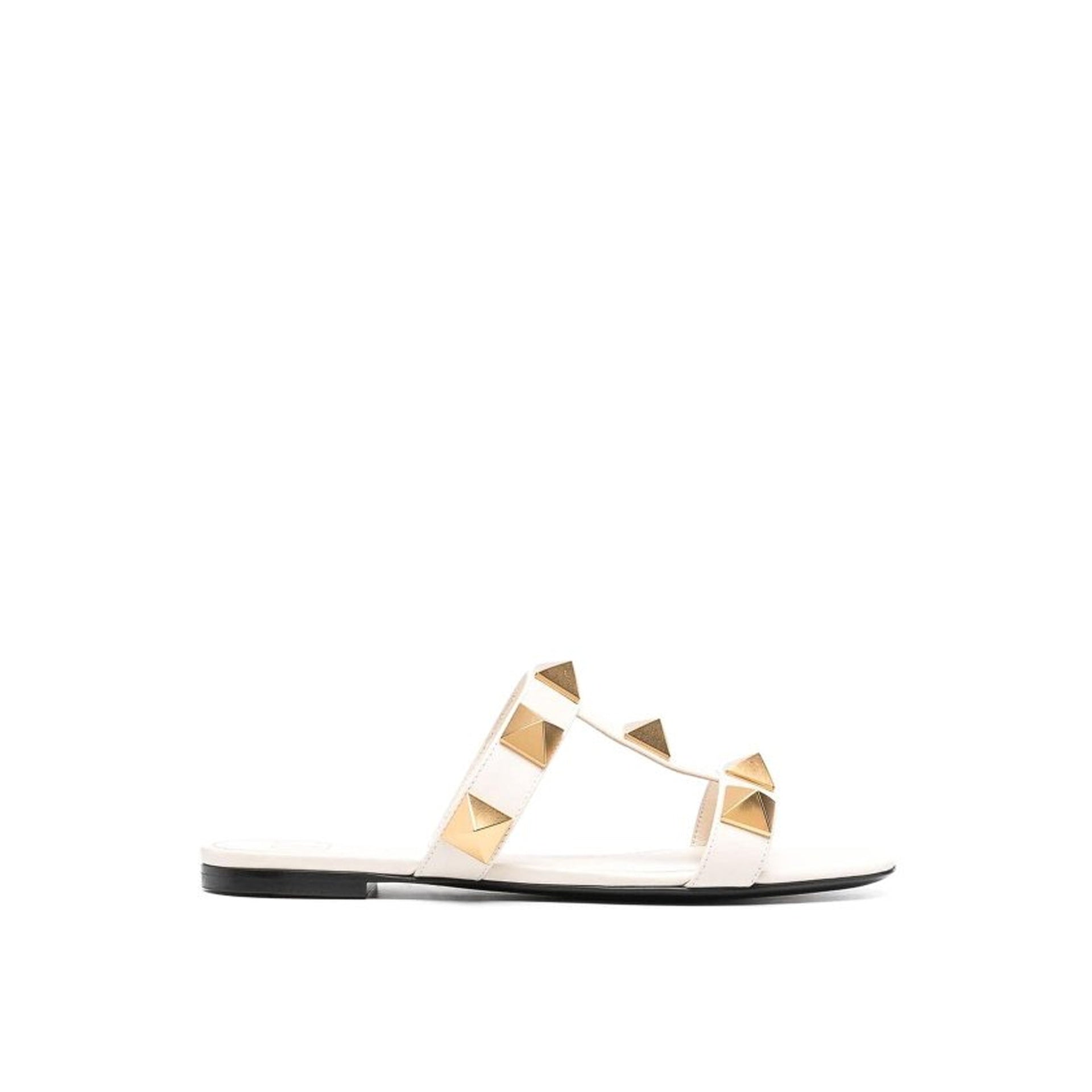 VALENTINO GARAVANI Roman Stud Leather Flat Sandals for Women