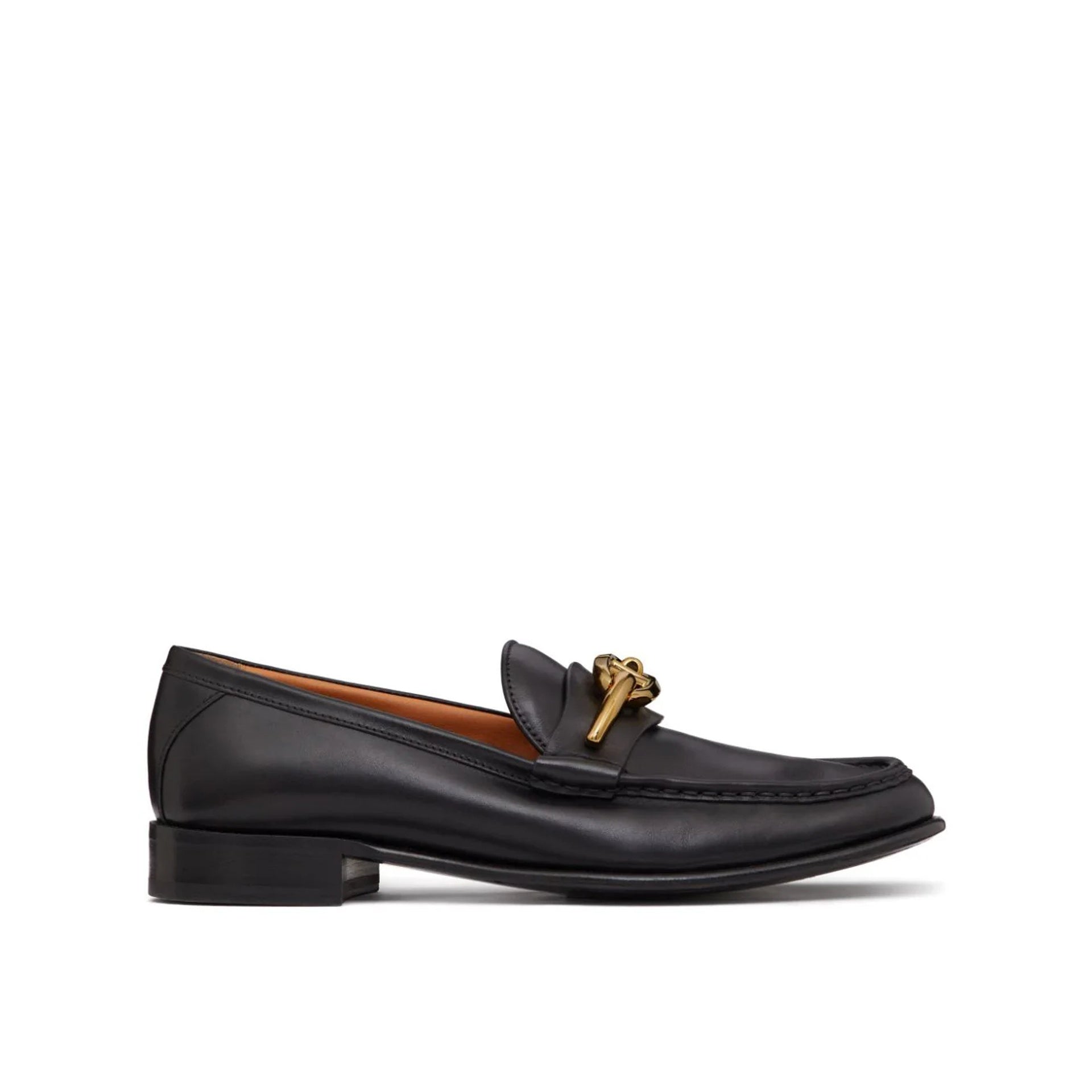 VALENTINO GARAVANI V-Logo Moon Leather Loafers - 2.5 cm Heel