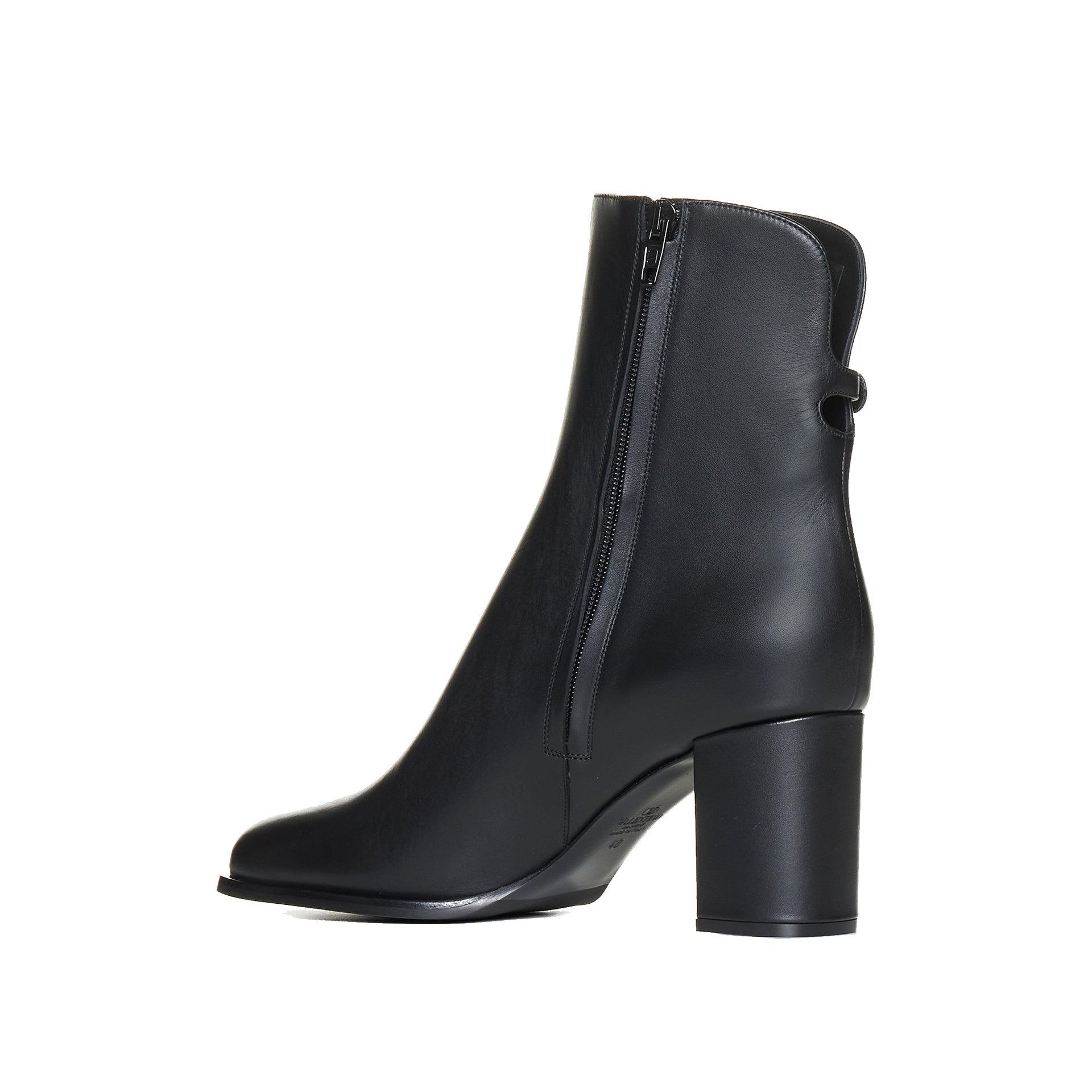 VALENTINO GARAVANI VLogo Signature Leather Ankle Boots with 7 cm Heel