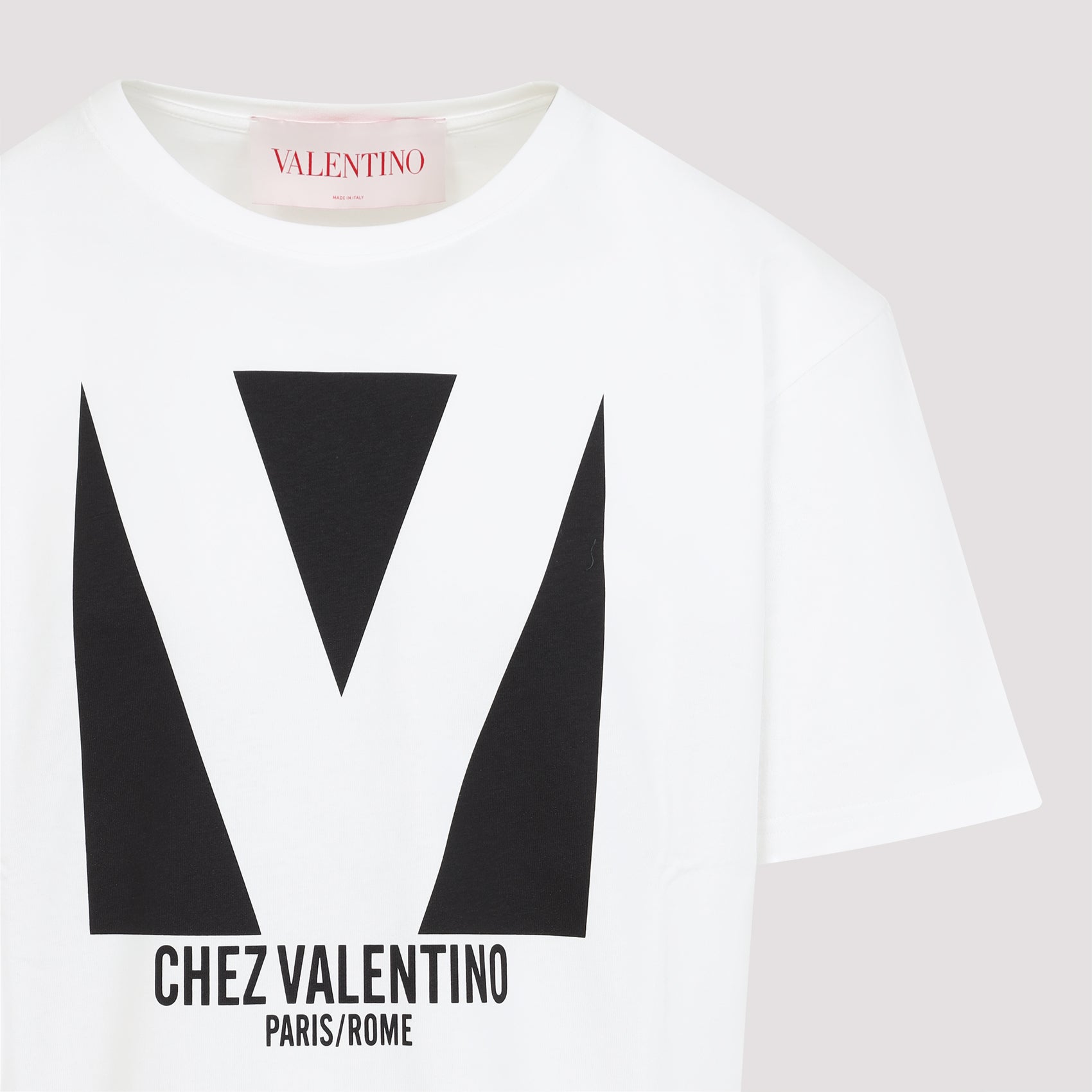 VALENTINO Men's Cotton T-Shirt with Contrasting Logo