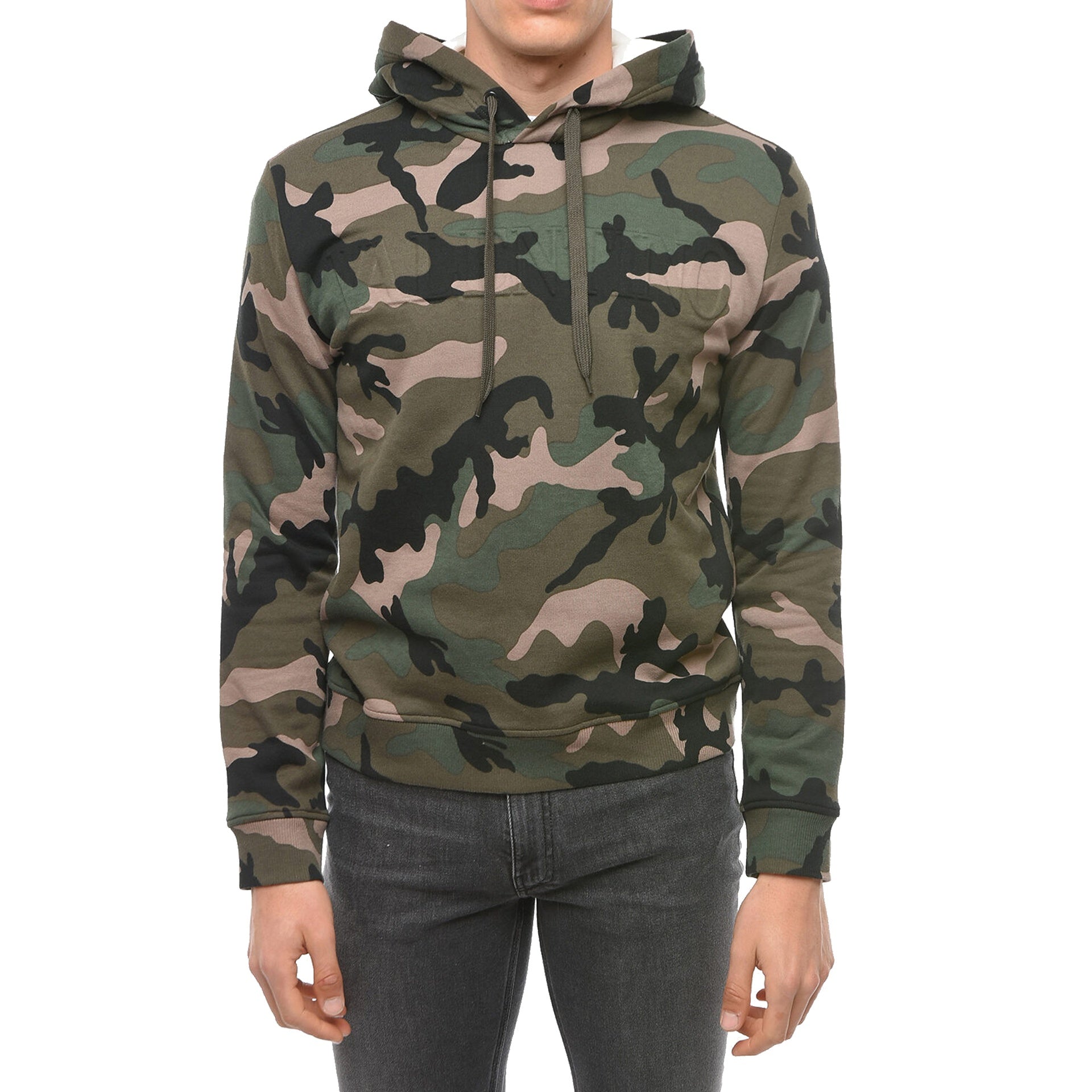 VALENTINO Camouflage Pattern Hoodie Sweatshirt
