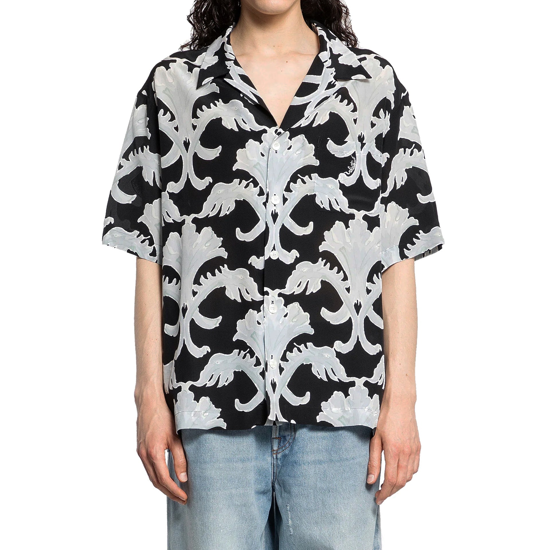VALENTINO Metamorphos Wall Print Bowling Shirt - Stylish Fit for Men