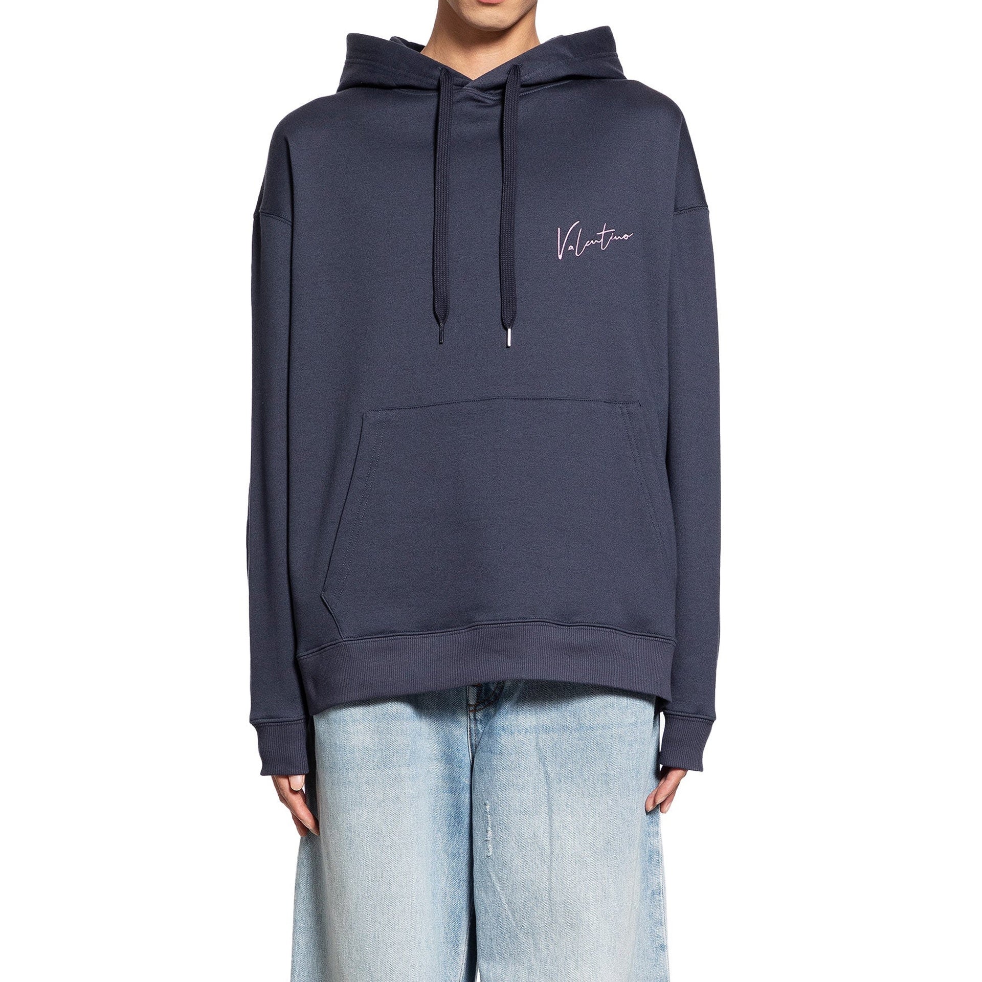 VALENTINO Logo Sweatshirt with Drawstring Hood for Men