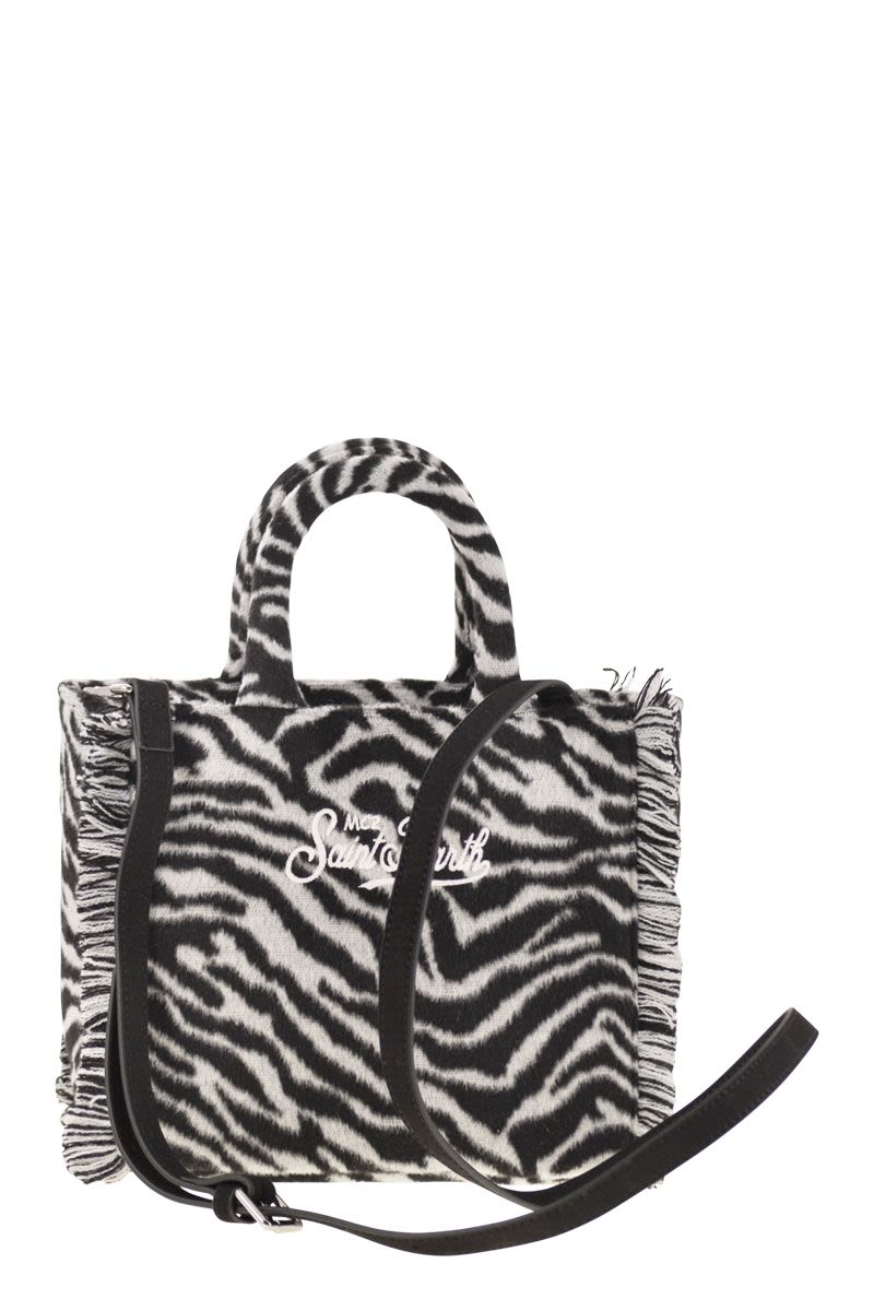 MC2 SAINT BARTH Mini Zebra-Print Wool Blend Handbag - Chic and Bold