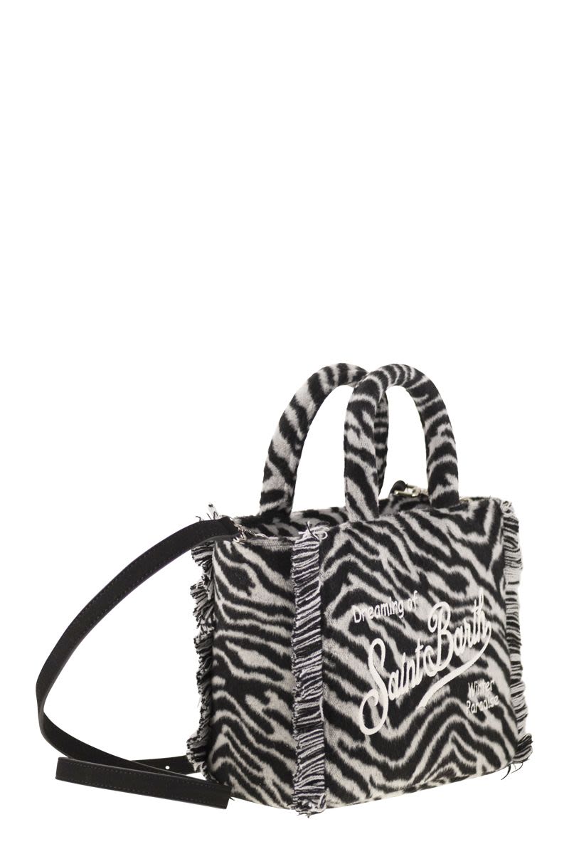 MC2 SAINT BARTH Mini Zebra-Print Wool Blend Handbag - Chic and Bold