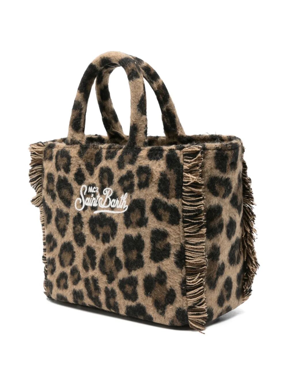 MC2 SAINT BARTH Mini Felt Leopard Handbag