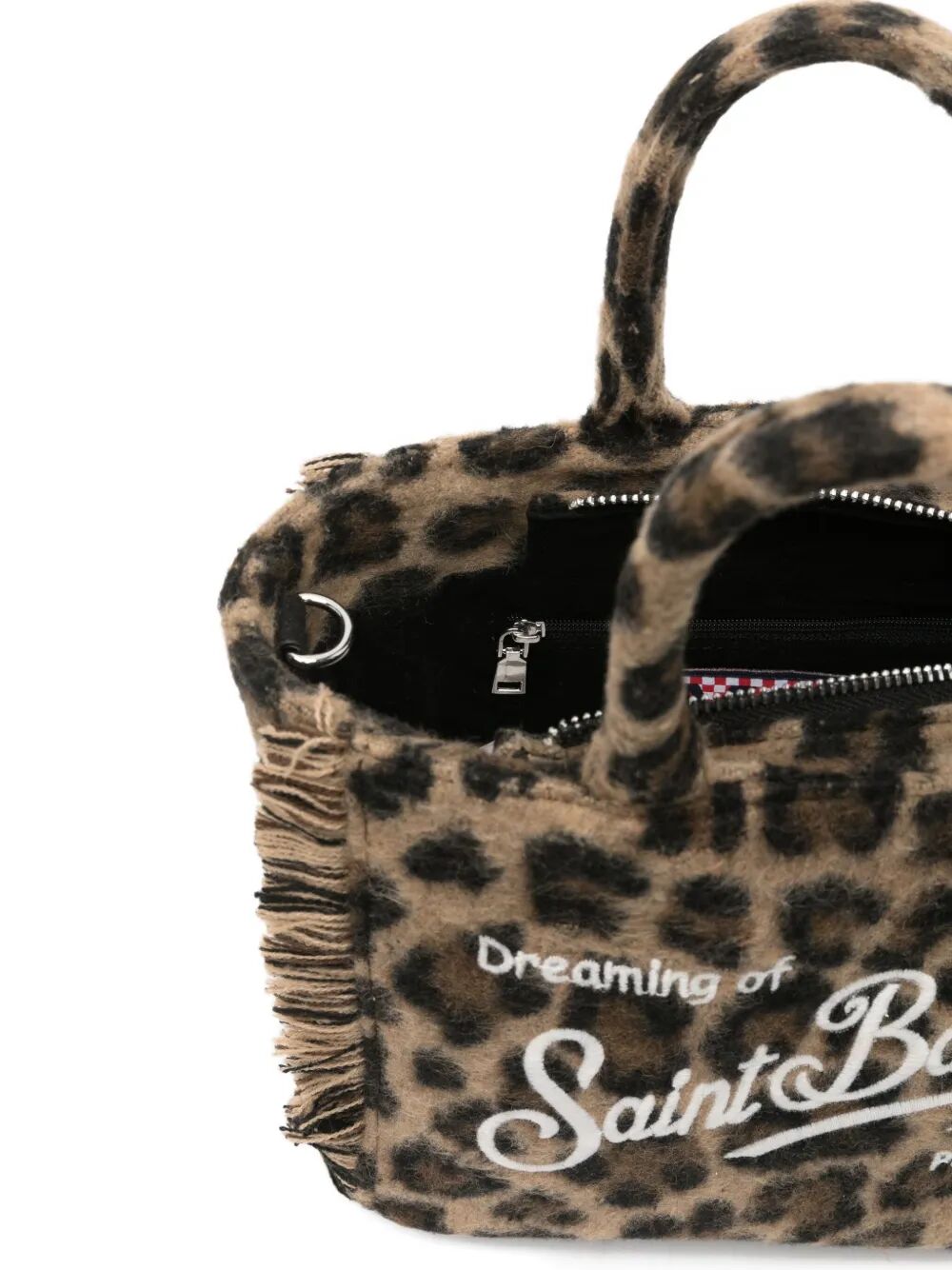 MC2 SAINT BARTH Mini Felt Leopard Handbag