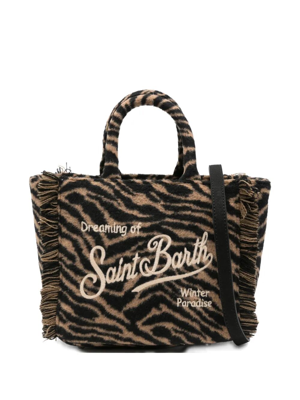 MC2 SAINT BARTH Mini Felt Zebra Handbag