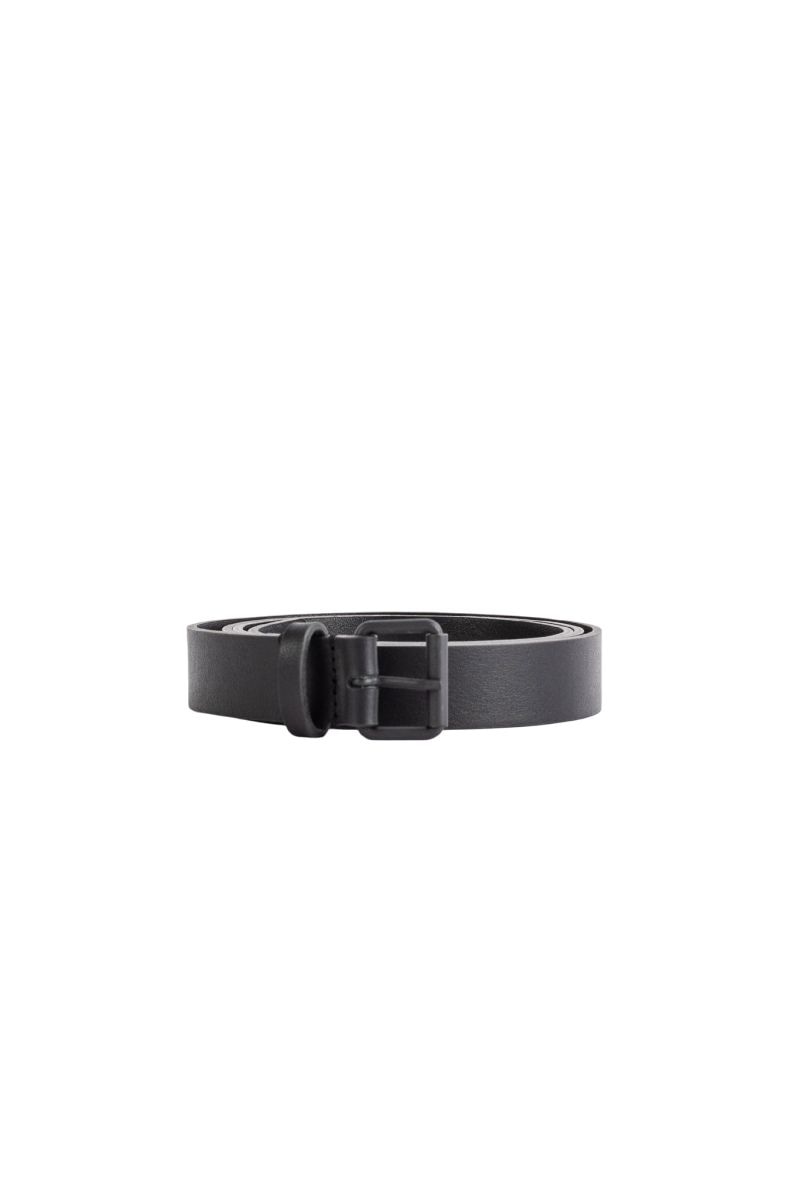 SOFIE D HOORE Elegant 25MM Leather Belt with Matte Black Buckle