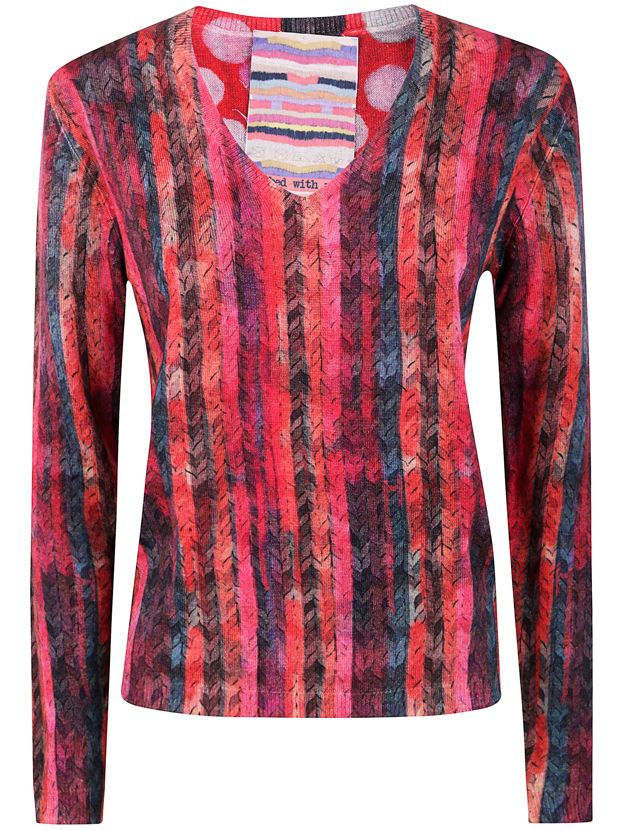 IN BED WITH YOU V Neck Reversible Jumper for Women