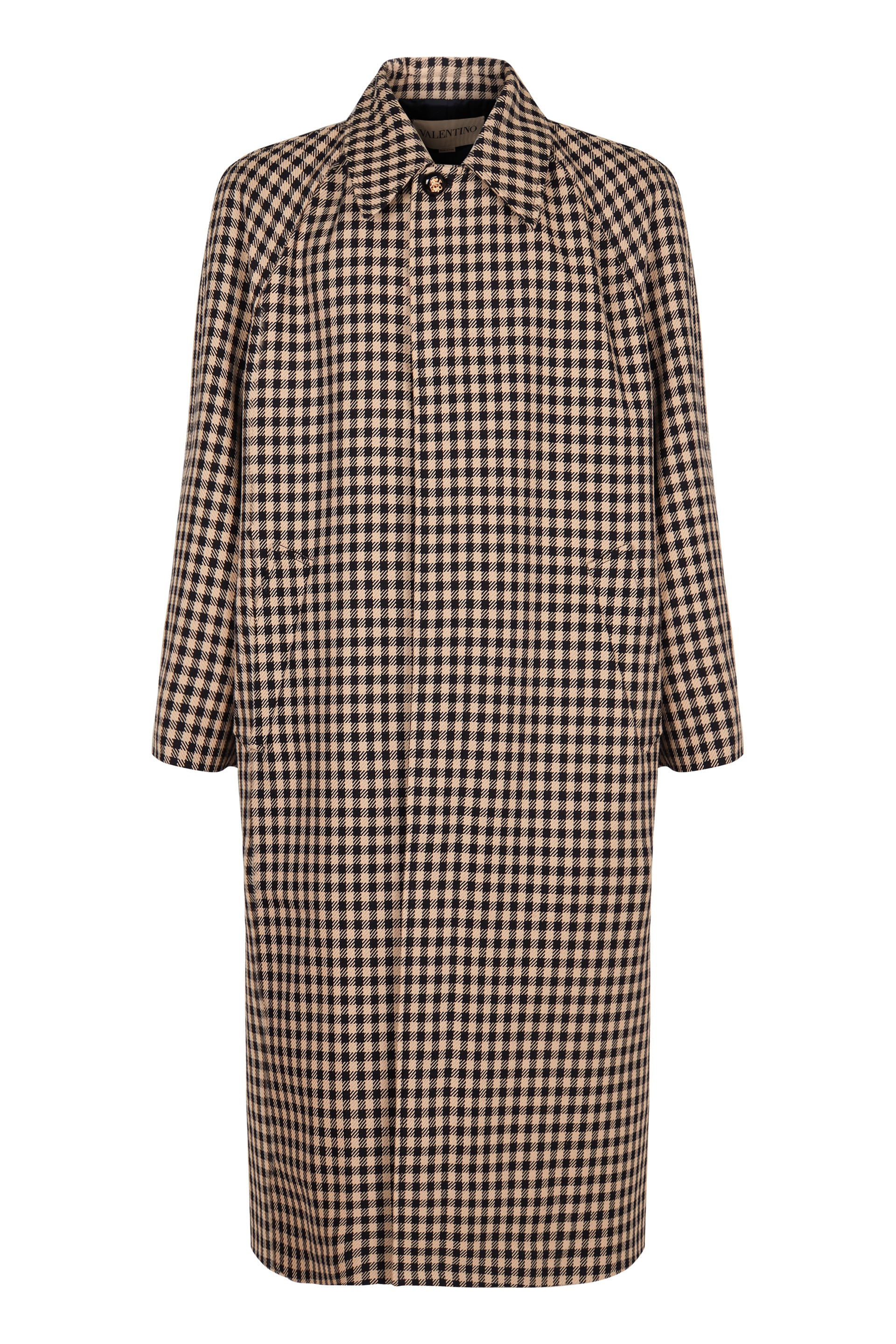 VALENTINO GARAVANI Wool Blend Gingham Motif Jacket