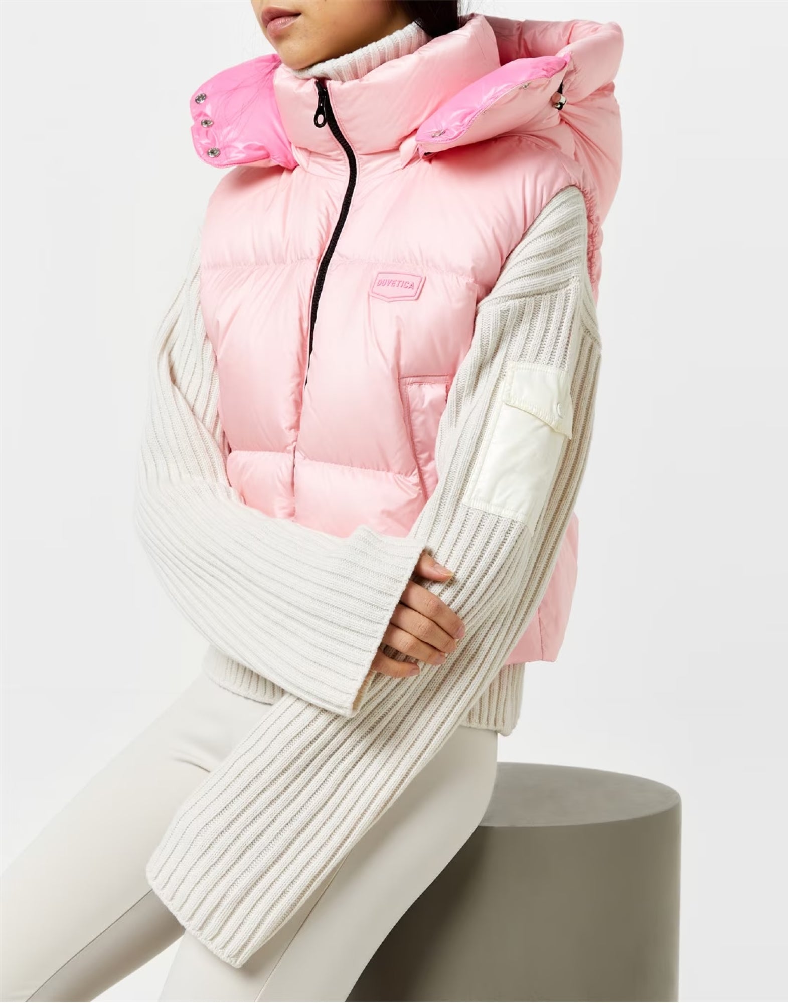 DUVETICA Women's Mini Puffer Down Vest Jacket