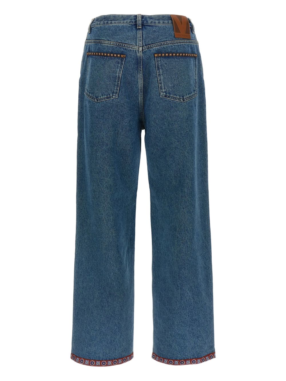 VALENTINO Floral Print Insert Jeans for Men