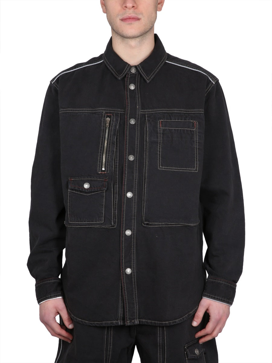 ISABEL MARANT Classic Denim Jacket with Snap Closure for Men