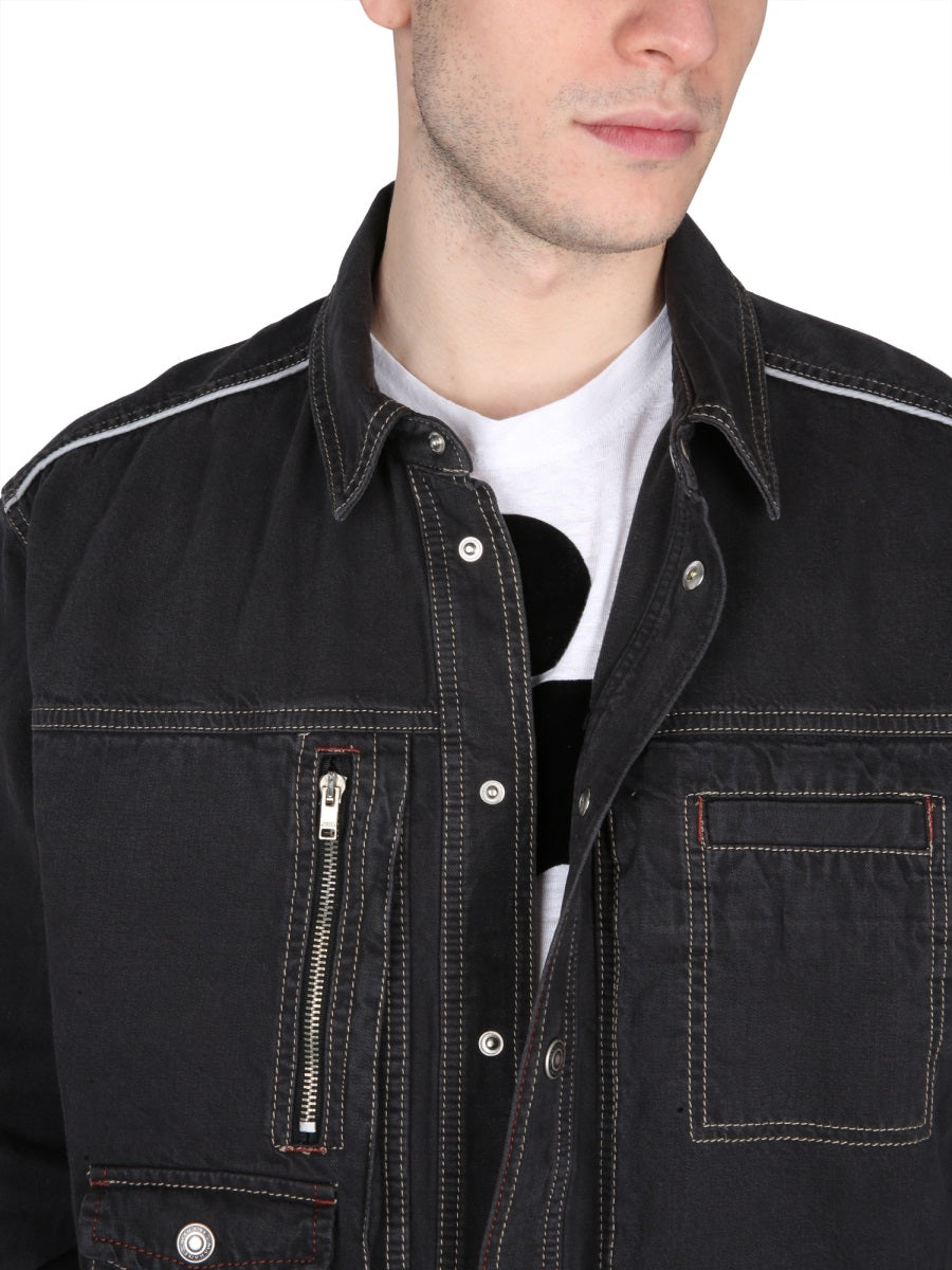 ISABEL MARANT Classic Denim Jacket with Snap Closure for Men