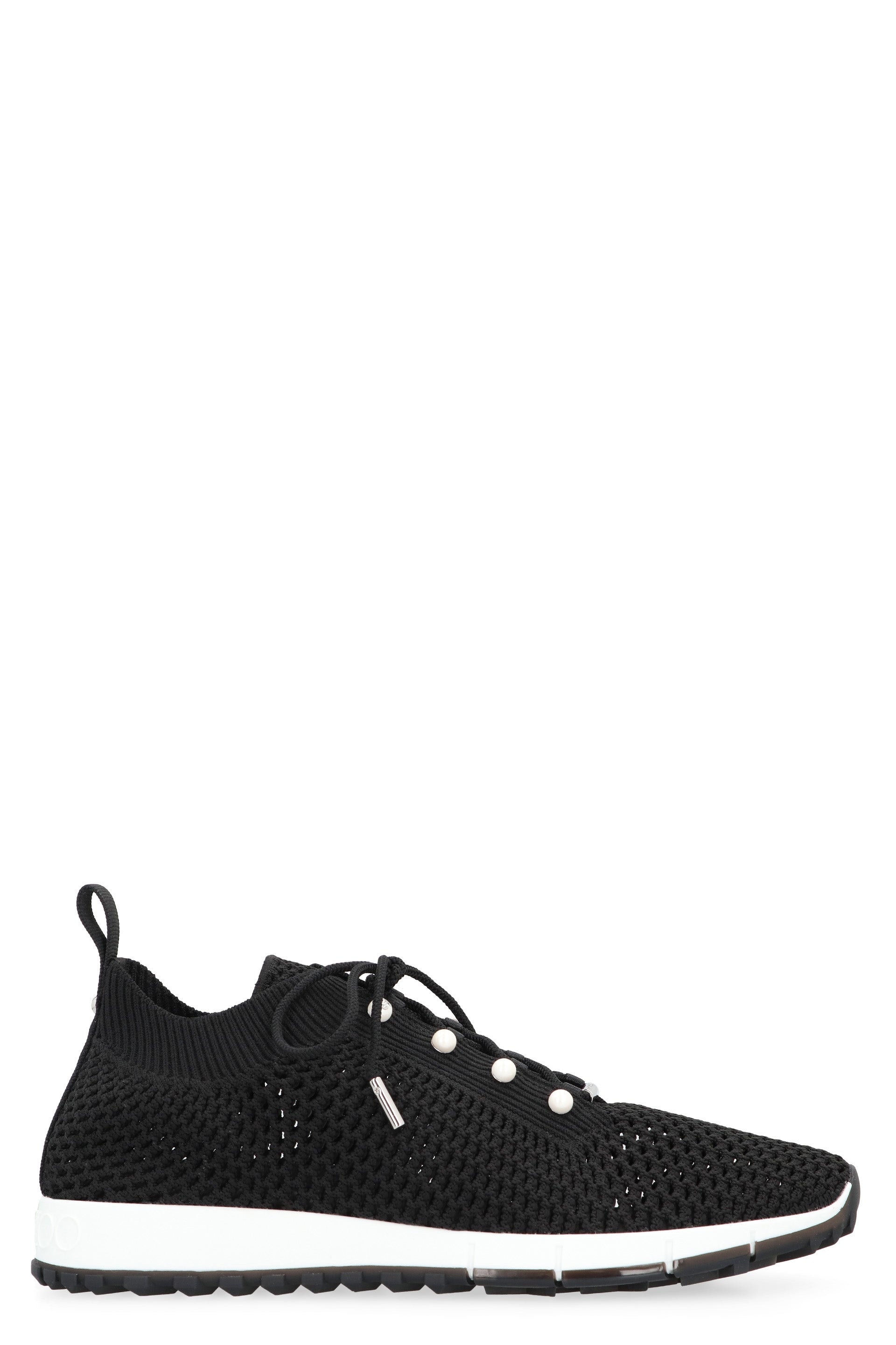 JIMMY CHOO Low-Top Sneaker with Pearl Accents