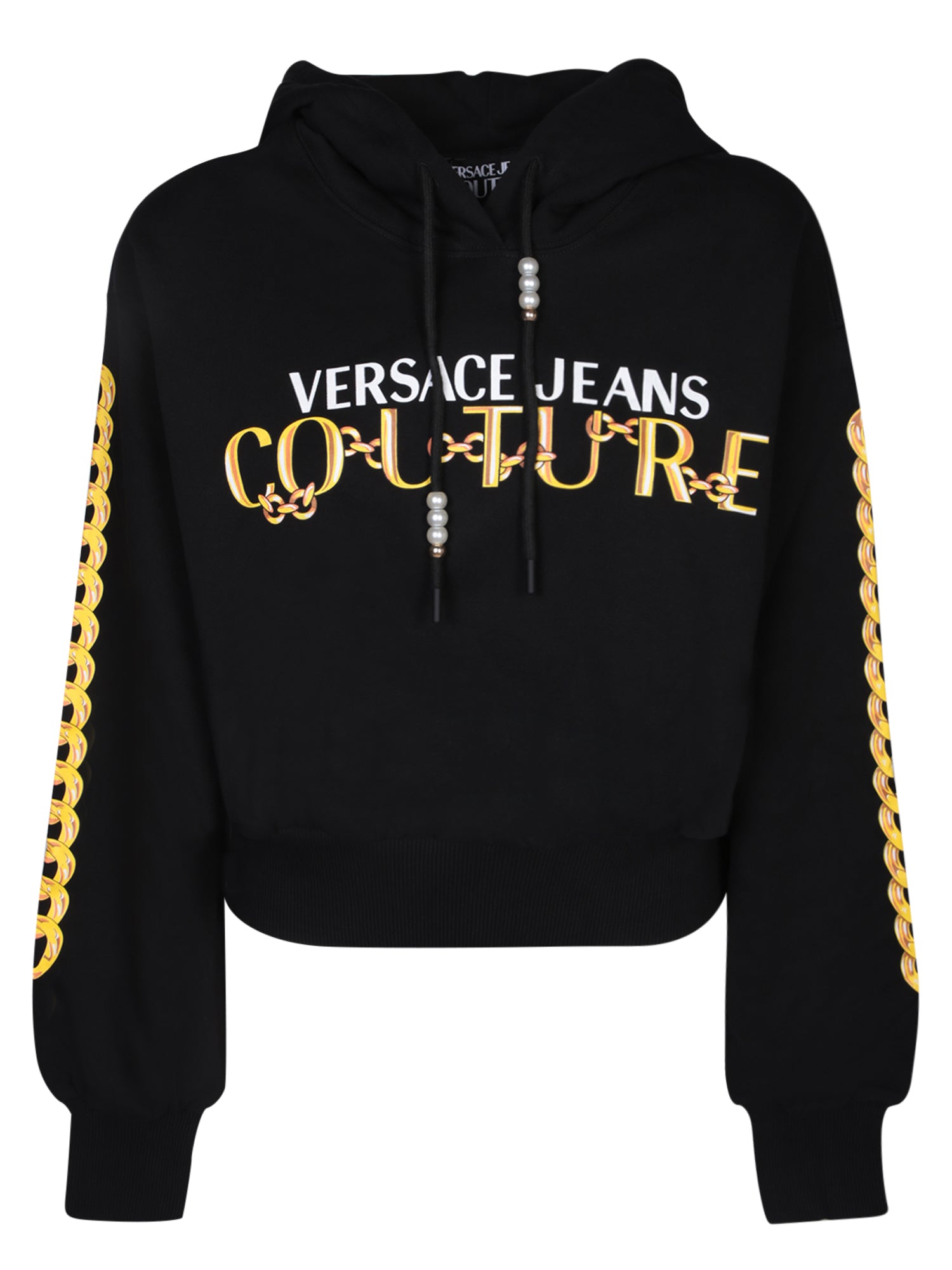 VERSACE JEANS COUTURE Elegant Women's Classic Hoodie Sweatshirt