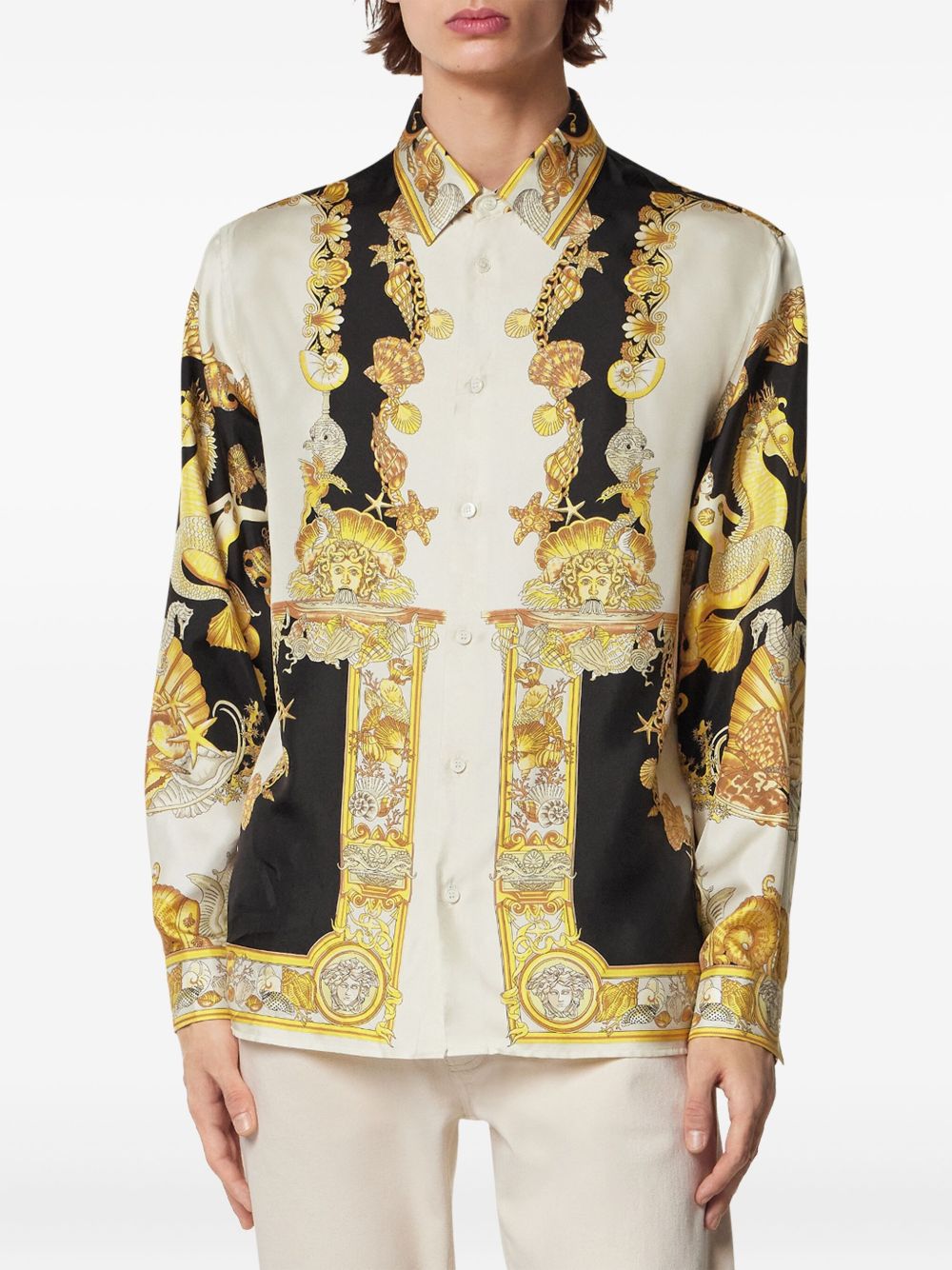 VERSACE Elegant Silk Shirt for Men - Fall Winter 25/26