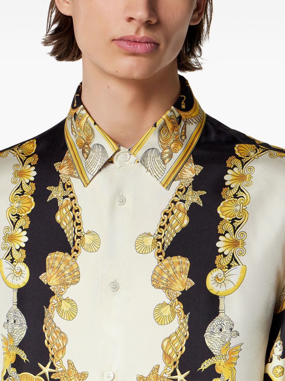 VERSACE Elegant Silk Shirt for Men - Fall Winter 25/26