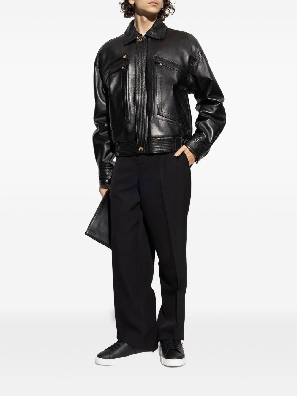 VERSACE Luxe Leather Jacket for Men