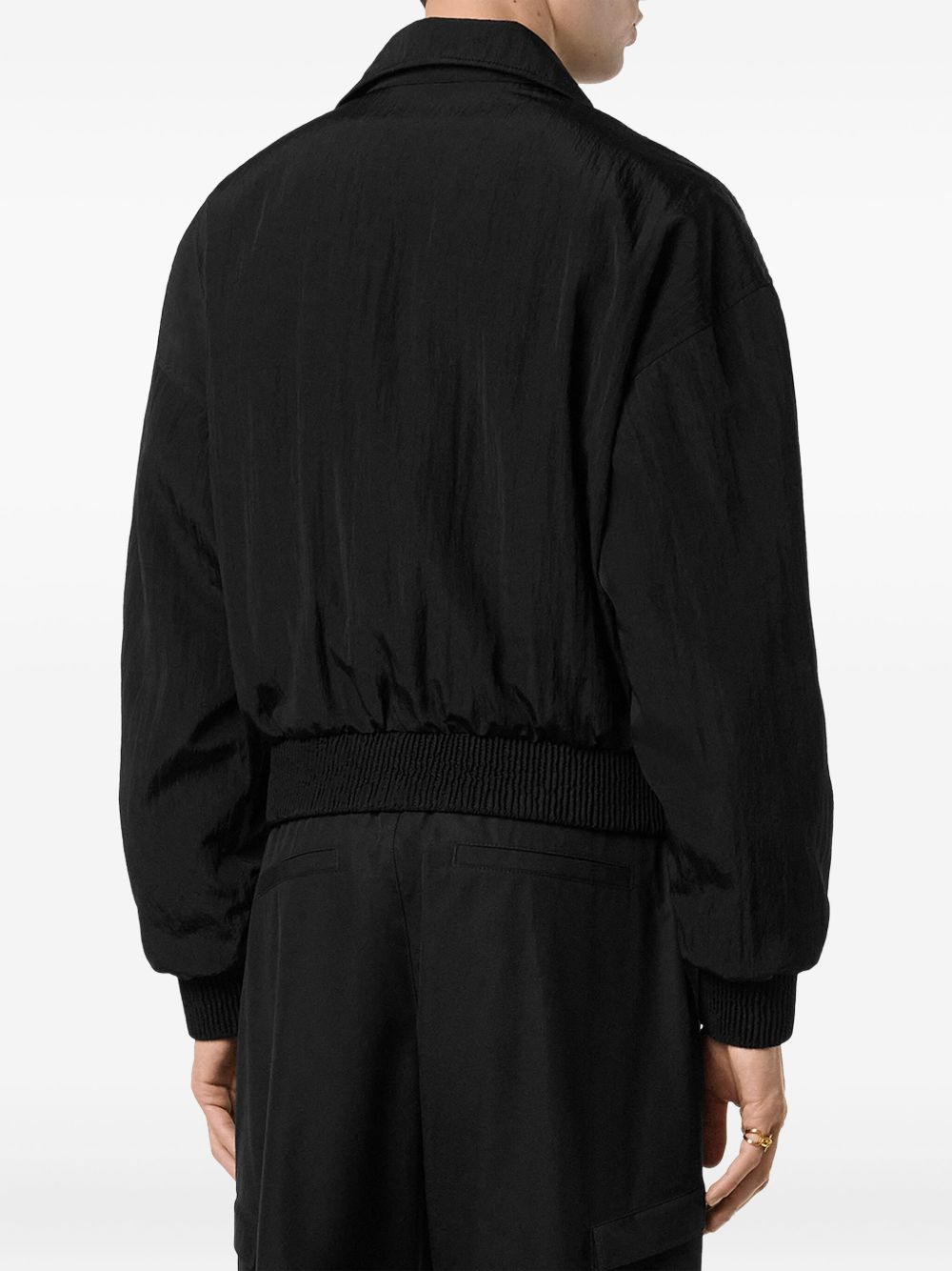 VERSACE Stylish Crinkled Effect Windbreaker Jacket - FW25