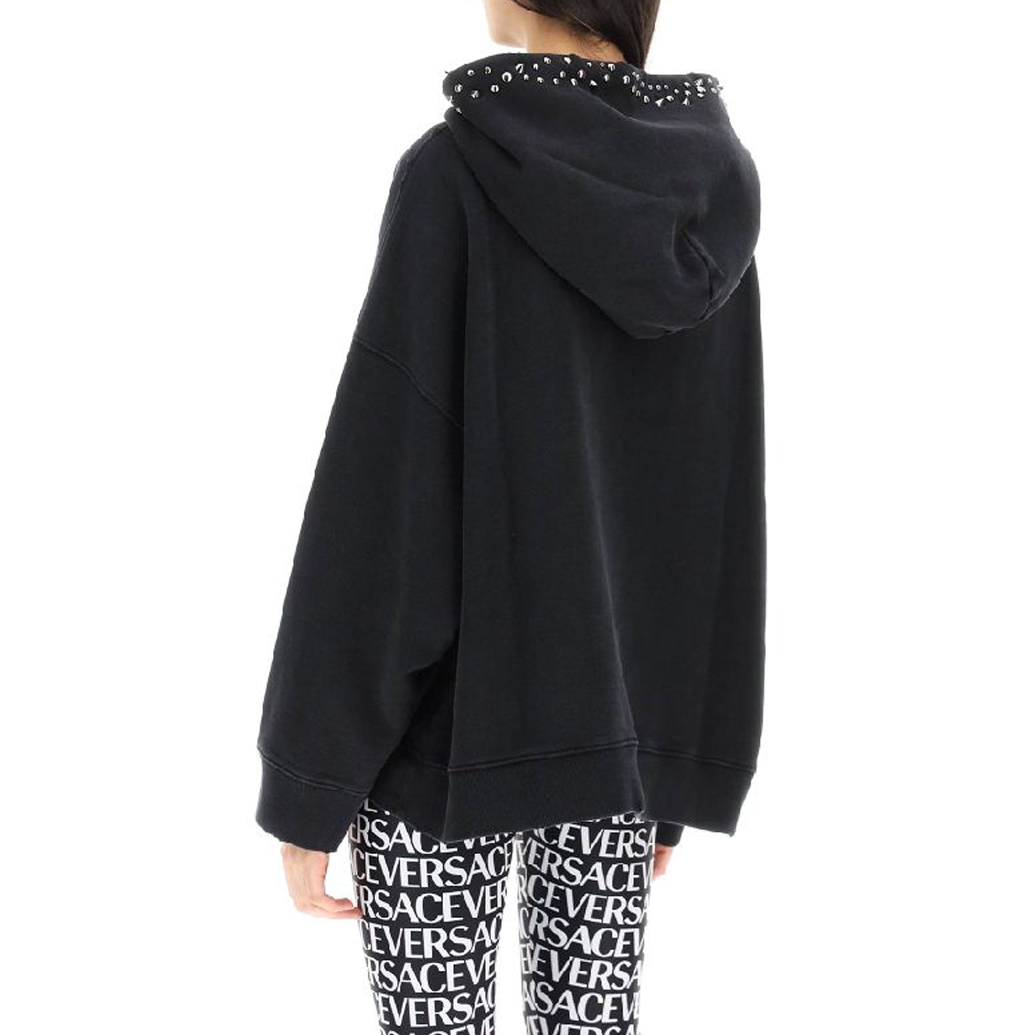 VERSACE Cotton Logo Sweatshirt for Women