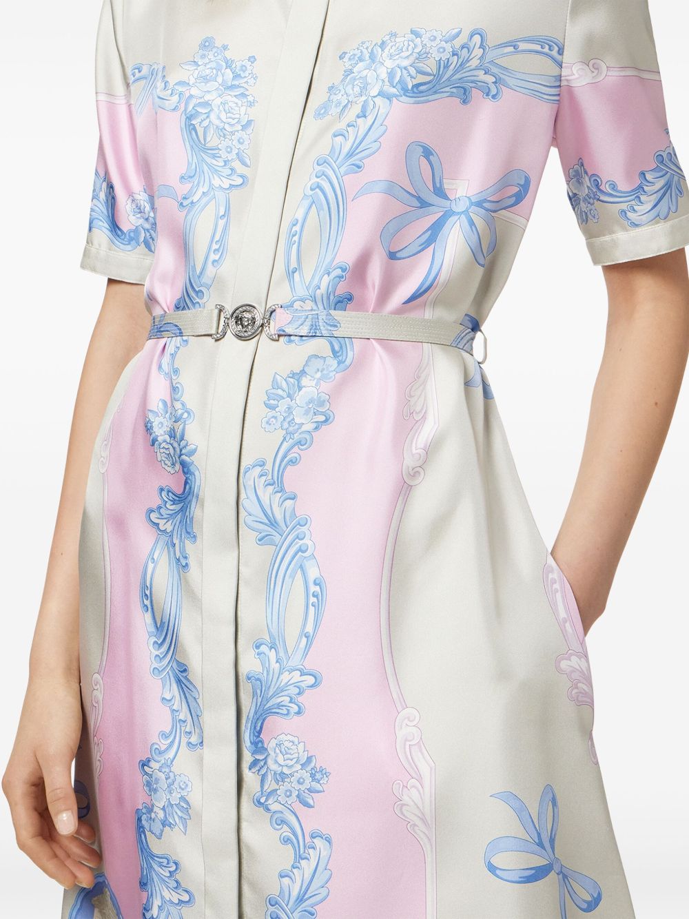 VERSACE Elegant Dress with Medusa Cameo Print - Size 42 IT