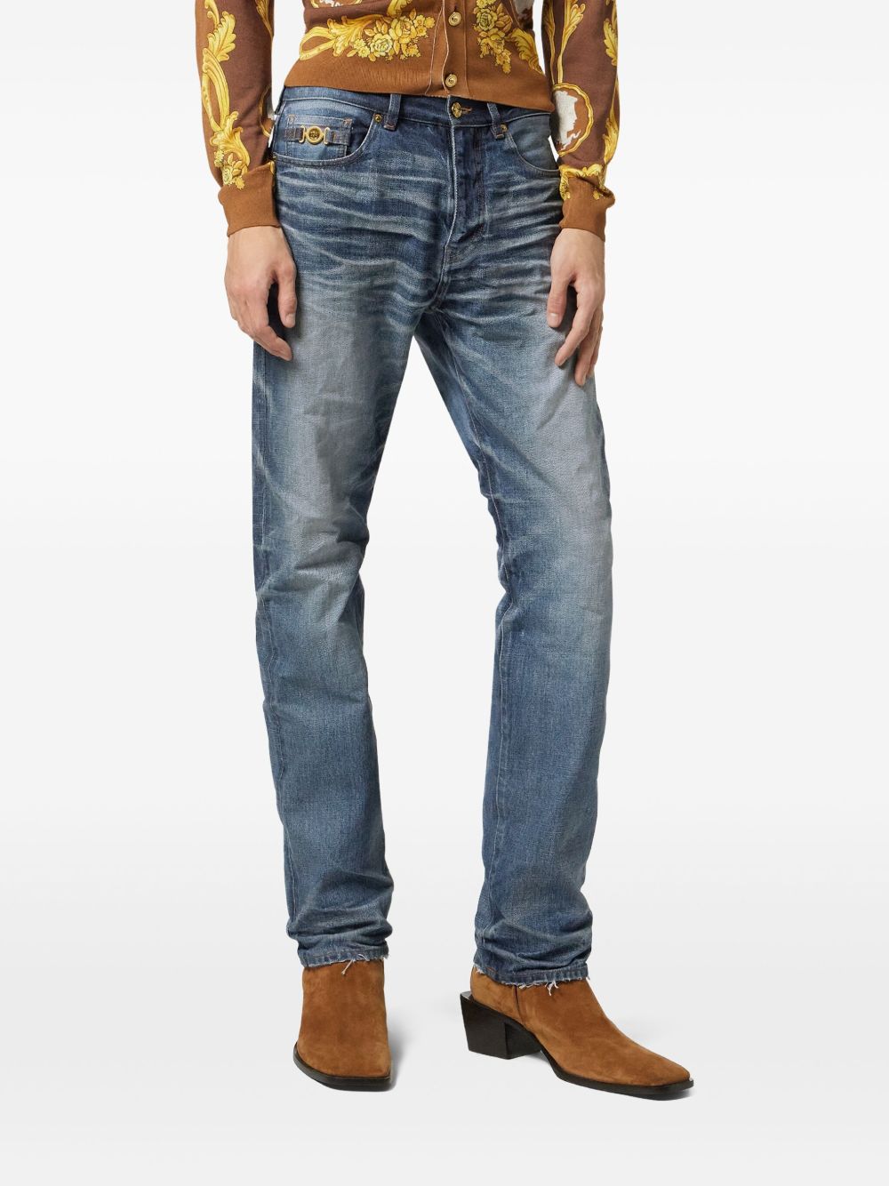 VERSACE Regular Fit Jeans with Medusa Hardware - Size 48 IT