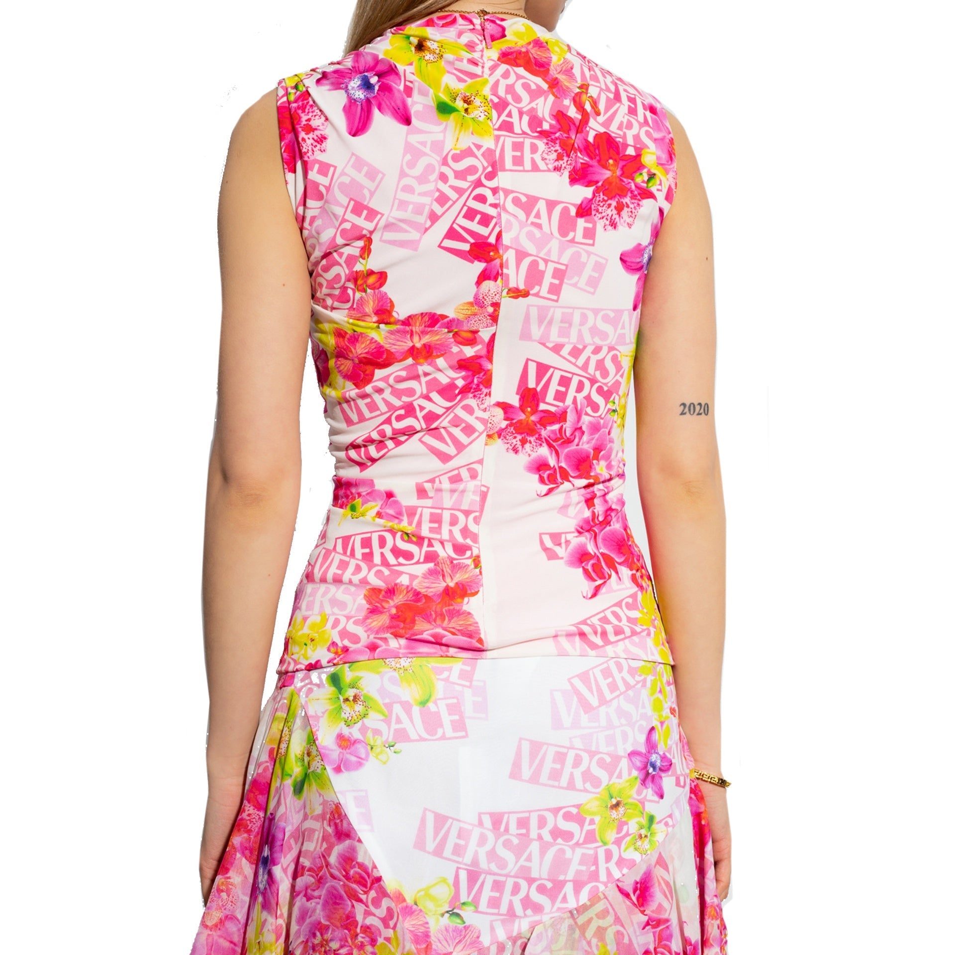 VERSACE Chic Sleeveless Printed Top