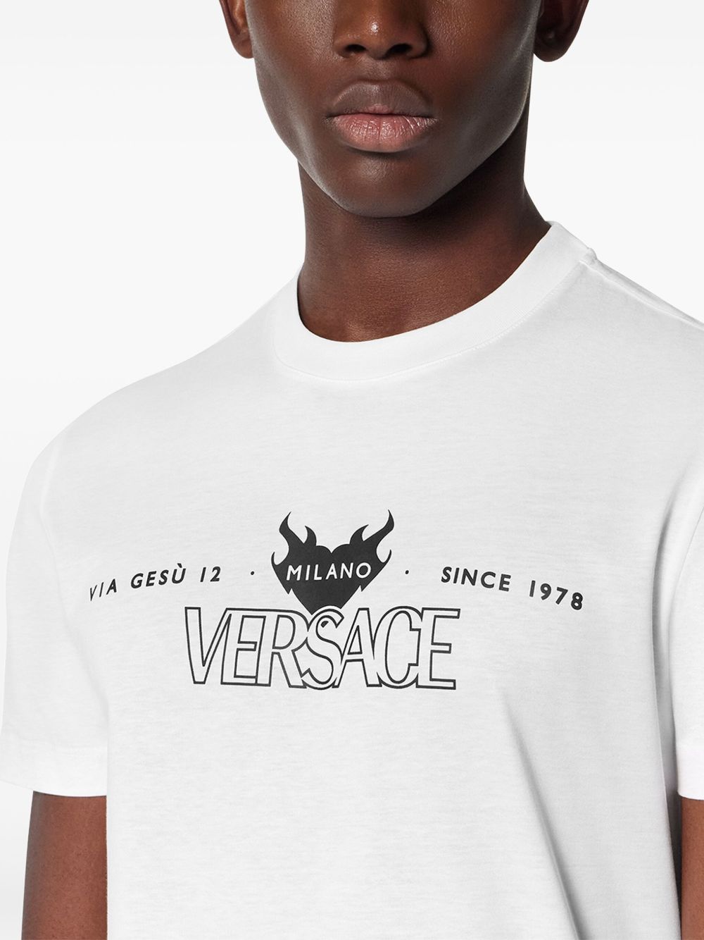 VERSACE Classic Fit T-shirt for Men - FW25 Collection