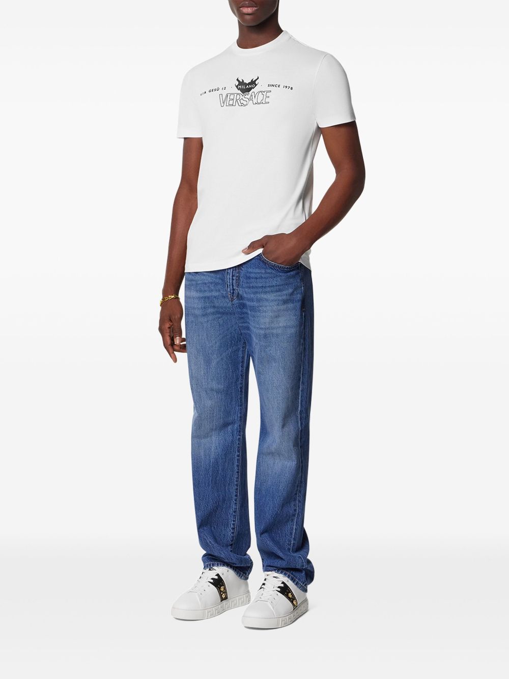 VERSACE Classic Fit T-shirt for Men - FW25 Collection