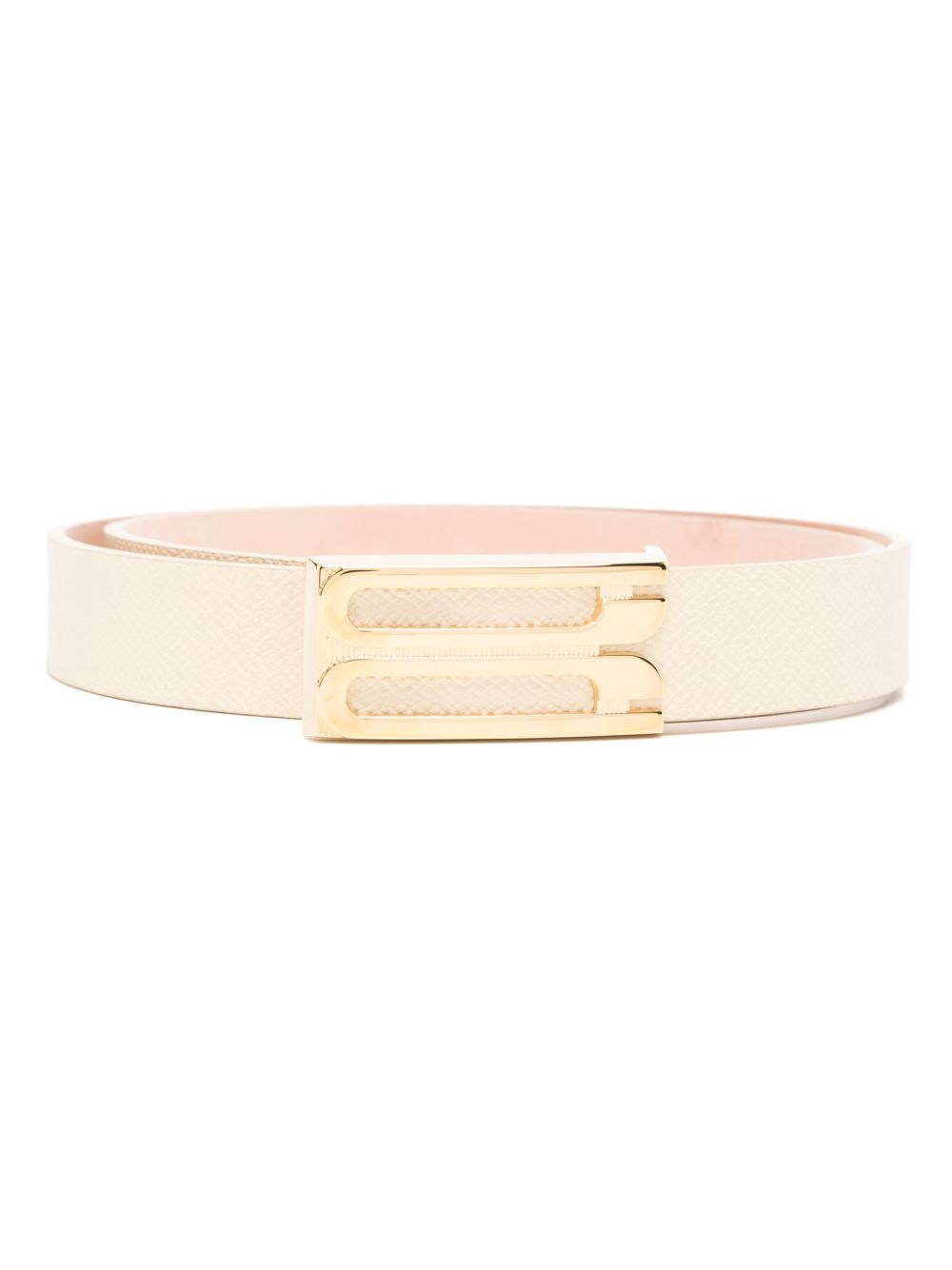 VICTORIA BECKHAM Stylish Calfskin Belt with Gold Buckle - 2.5cm Height