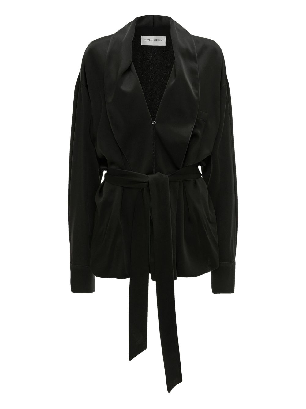 VICTORIA BECKHAM Chic Wrap Blouse with Waist Belt - Fall Winter 2025