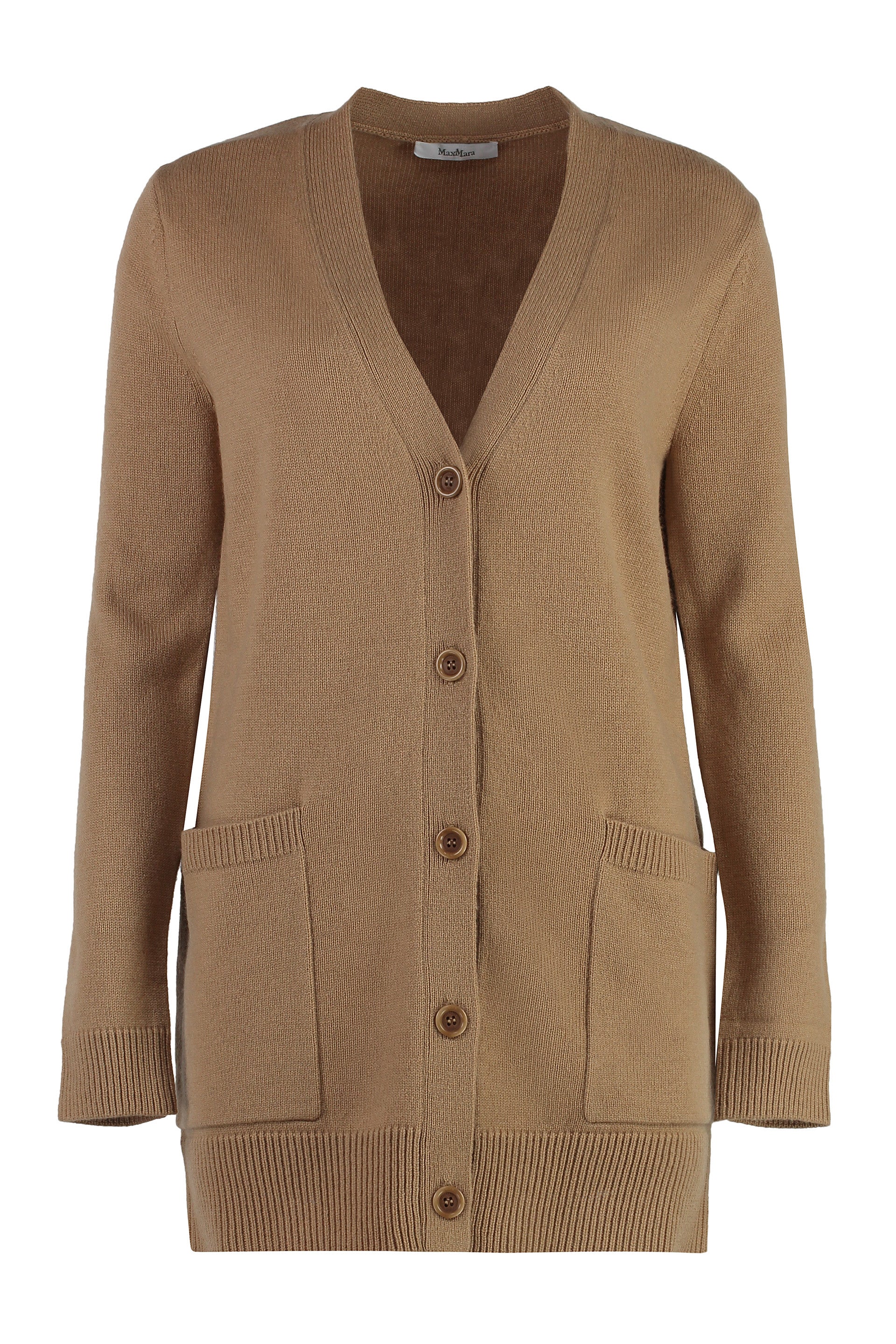 MAX MARA Wool and Cashmere Cardigan with Sequin Embroidery