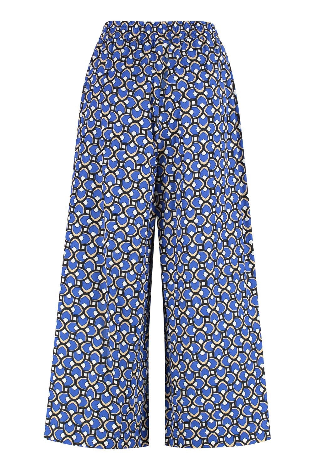 WEEKEND MAX MARA Comfortable Cotton Trousers with Elastic Waistband (SS25)