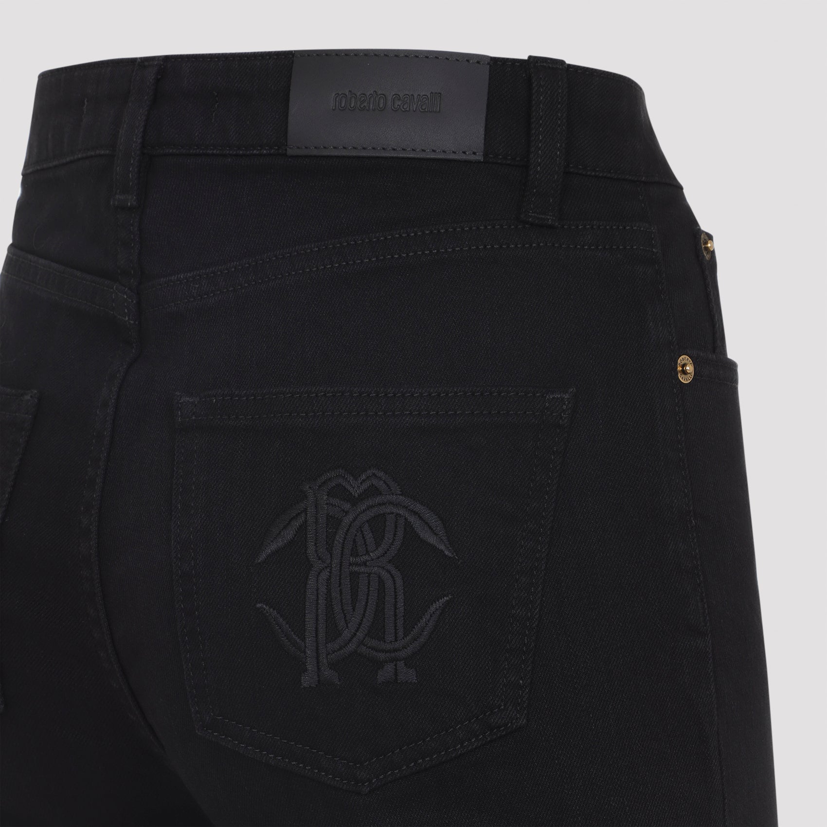 ROBERTO CAVALLI High Waist Stretch Denim Jeans - FW25