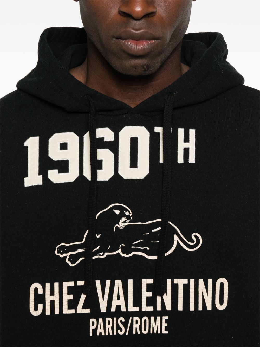 VALENTINO Graphic Print Drawstring Hoodie for Men