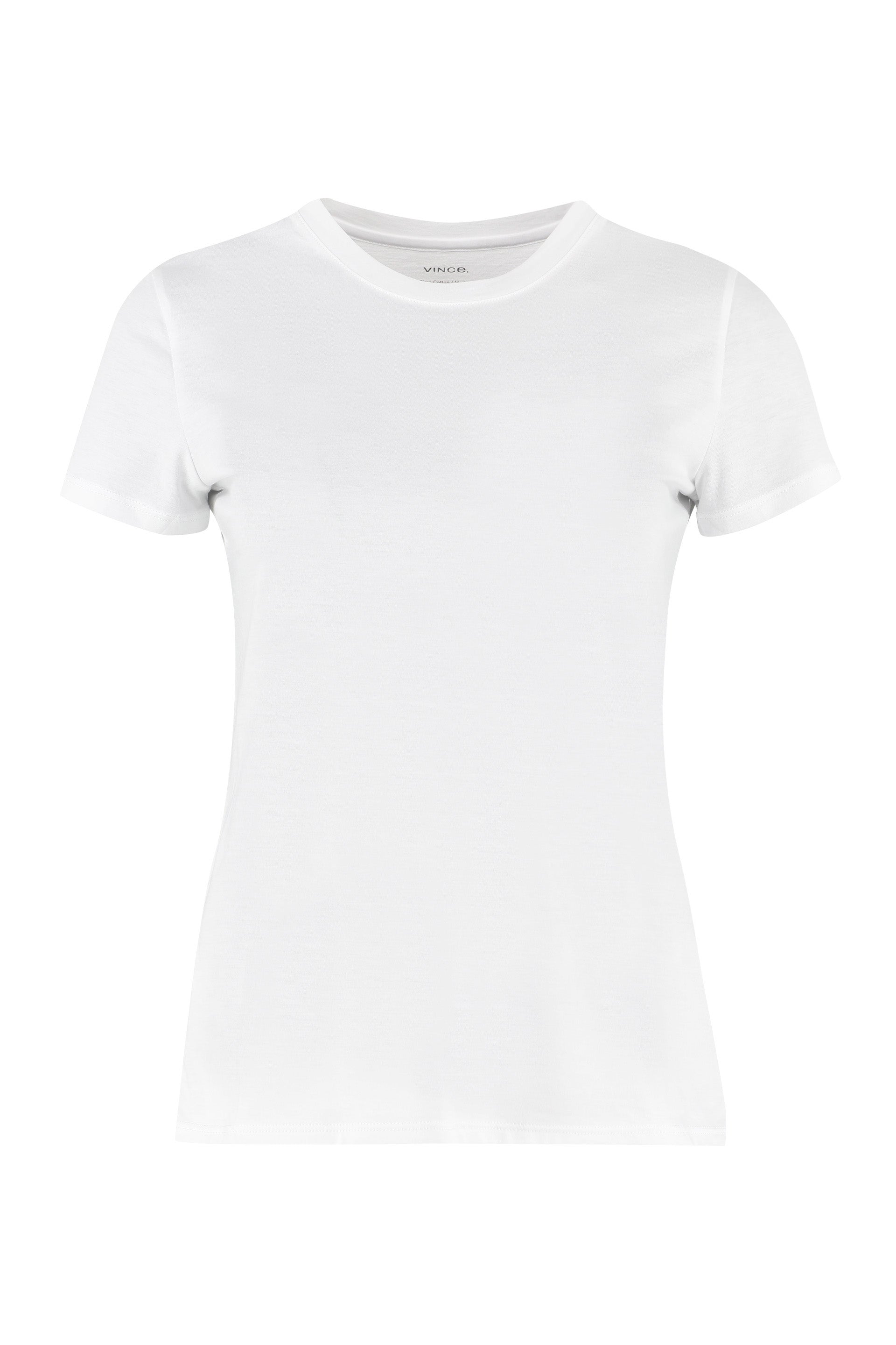 VINCE Classic Ribbed Cotton T-Shirt