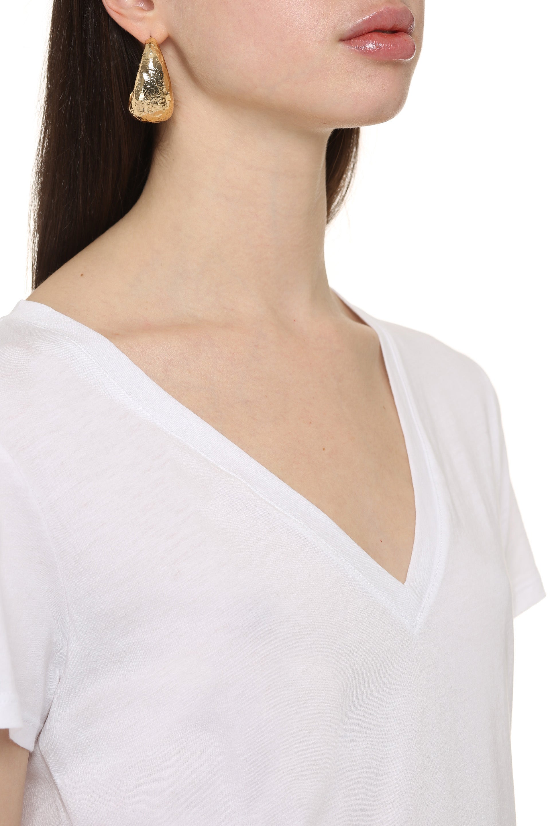 VINCE Essential Women's V-Neck Cotton T-Shirt