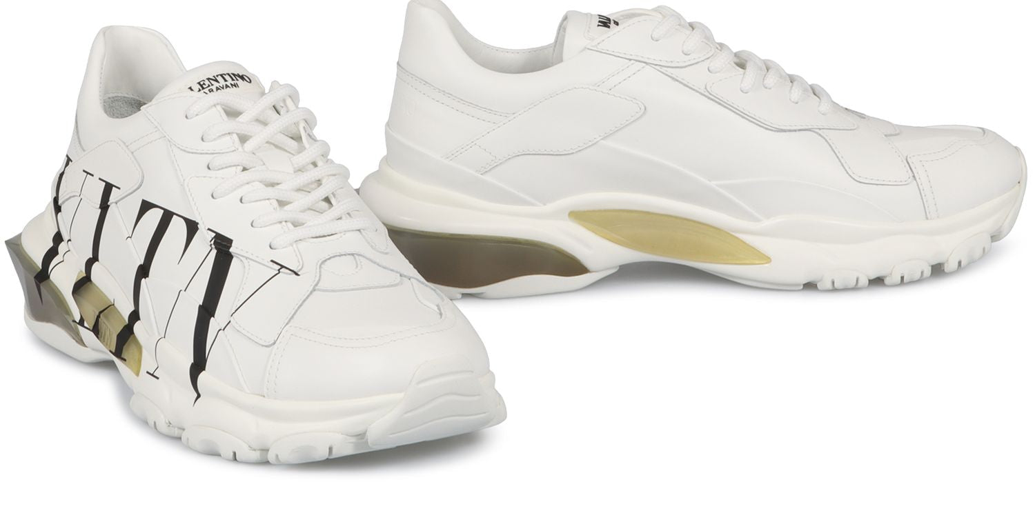 VALENTINO GARAVANI Men's Leather Sneakers - Round Toe Design