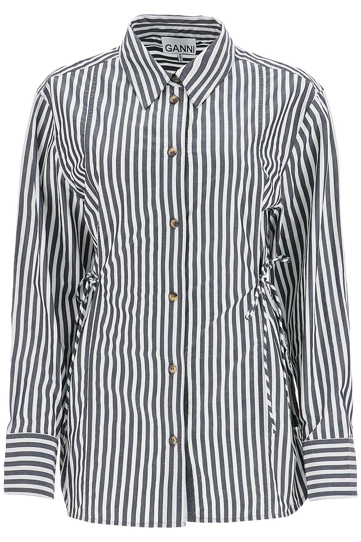 GANNI Stripe Mini Cotton Shirt for Women