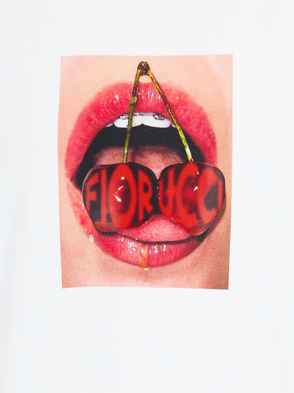 FIORUCCI Short Sleeve Logo Tee with Lips Motif