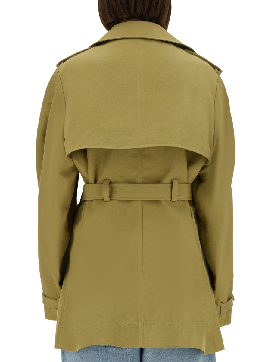 GANNI Balloon Sleeve Trench Jacket