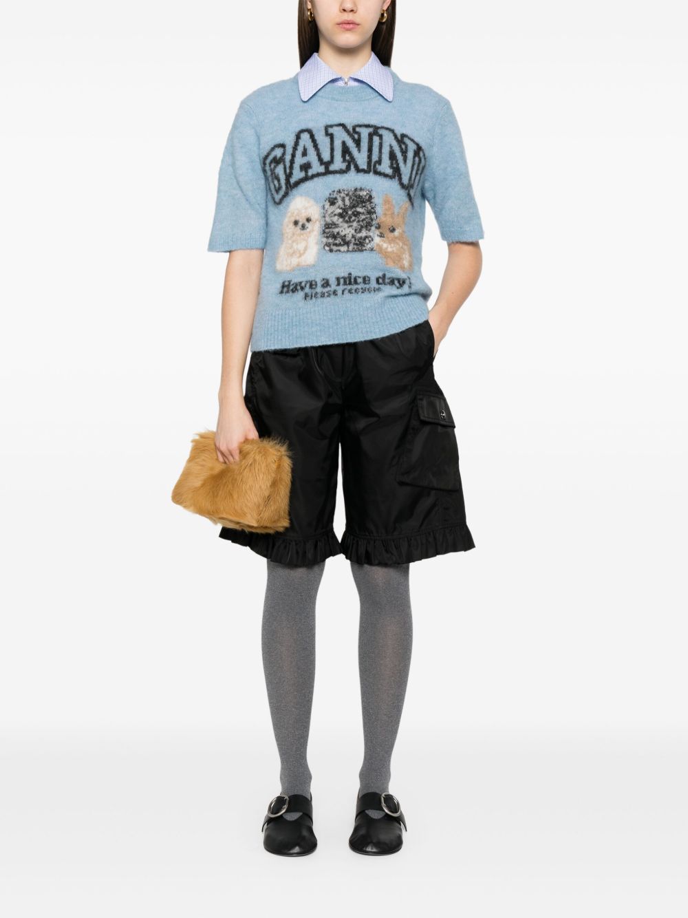 GANNI Women's Nylon Mini Shorts