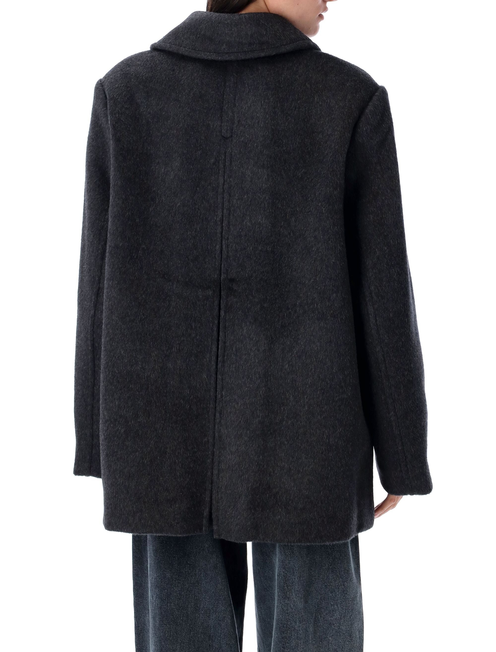 GANNI Women’s Double Wool Peacoat - Size S/M