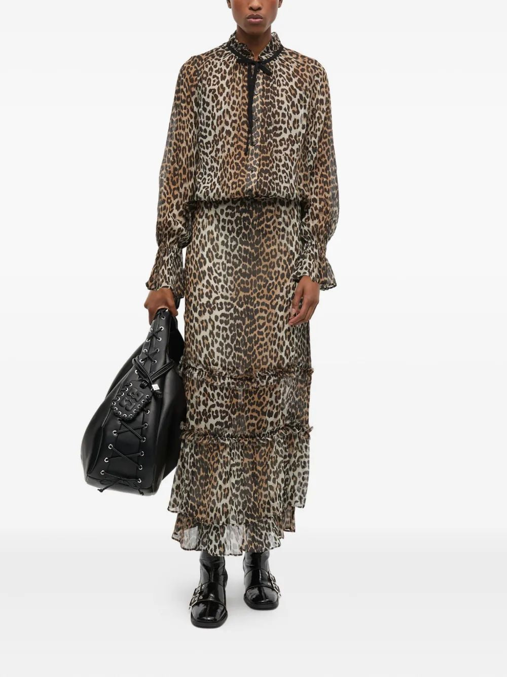 GANNI Chiffon String Shirt