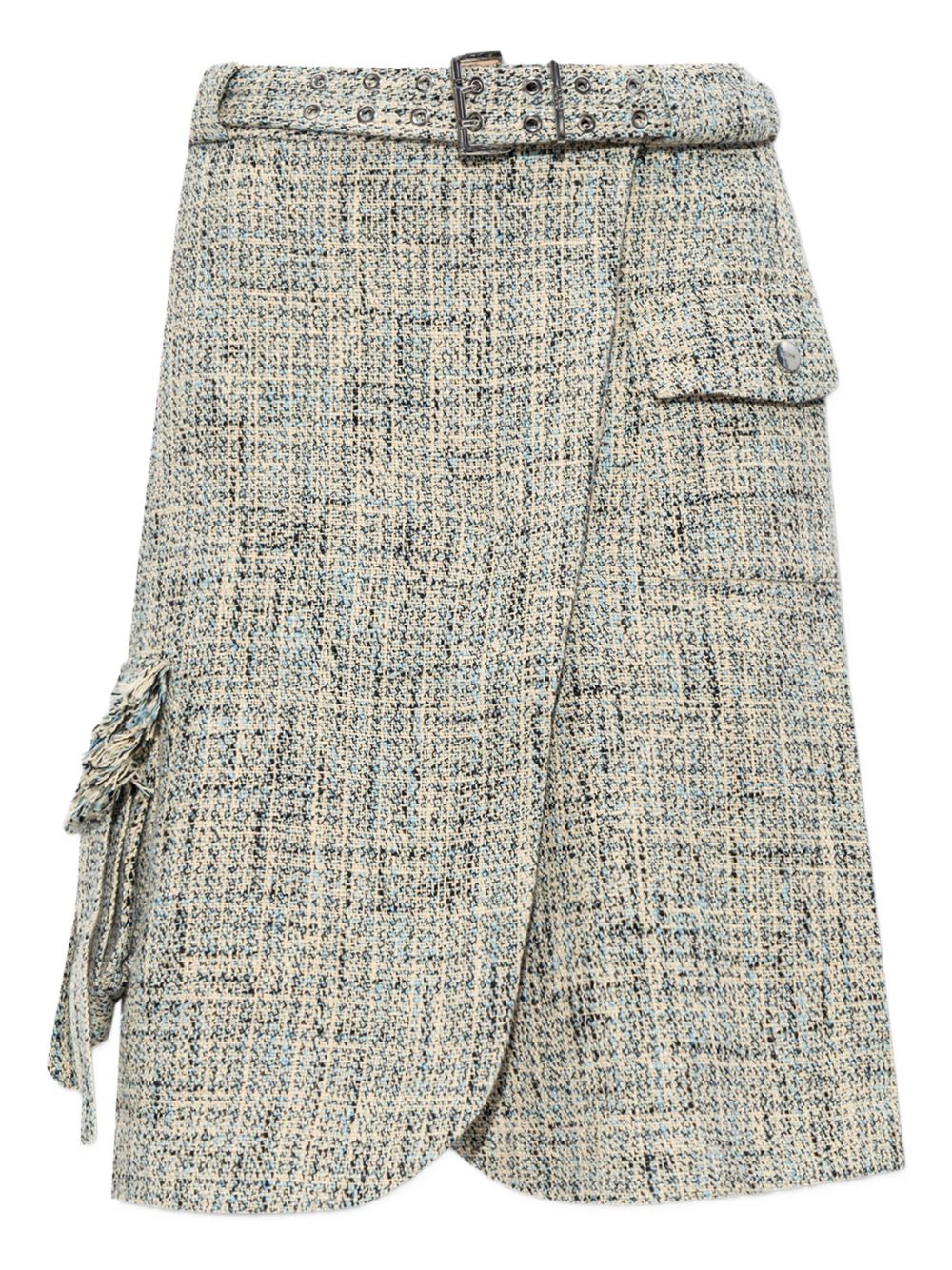 GANNI Chic Tweed Midi Skirt