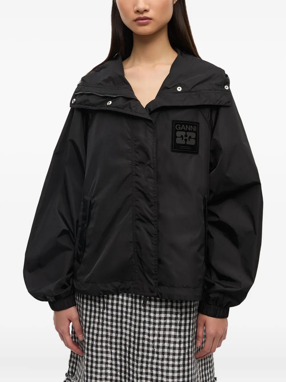 GANNI Hooded Oversized Jacket for Women - FW25