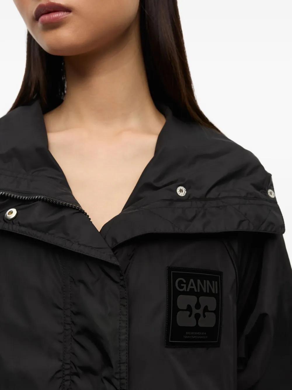 GANNI Hooded Oversized Jacket for Women - FW25