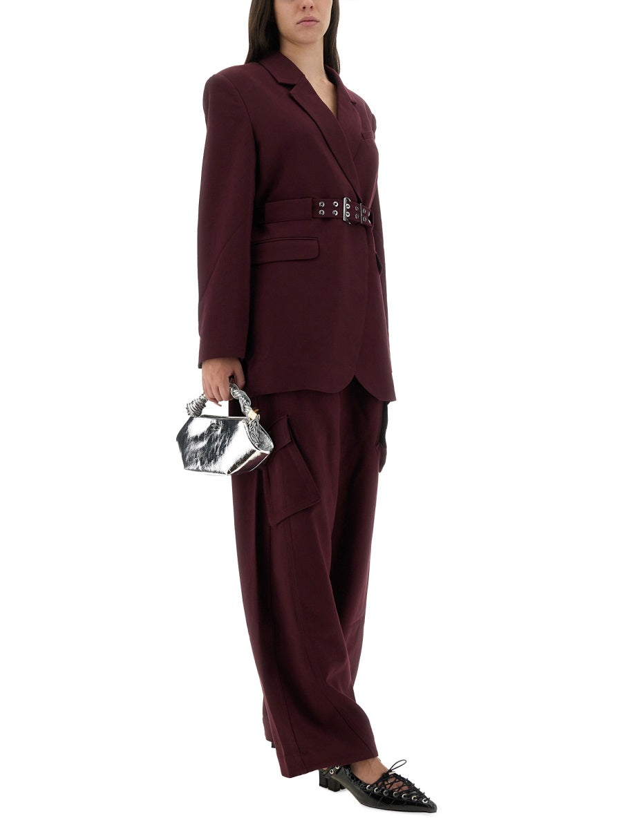 GANNI Chic Twill Pants (Size 40)